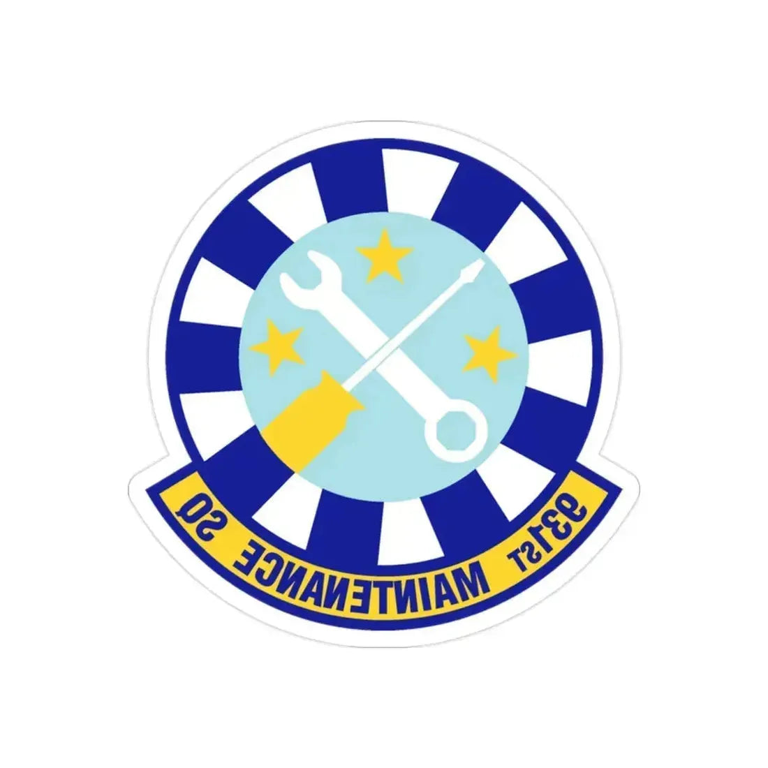 931st Maintenance Squadron (U.S. Air Force) REVERSE PRINT Transparent Die-Cut STICKER 2 Inch Die-Cut Transparent - The Sticker Space
