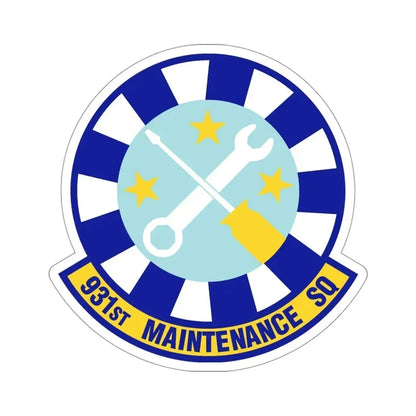 931st Maintenance Squadron (U.S. Air Force) STICKER Vinyl Die-Cut Decal 4 Inch - The Sticker Space