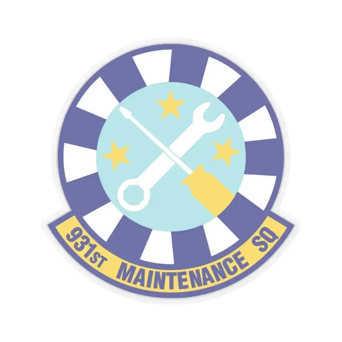 931st Maintenance Squadron (U.S. Air Force) STICKER Vinyl Kiss-Cut Decal 4 Inch Transparent - The Sticker Space