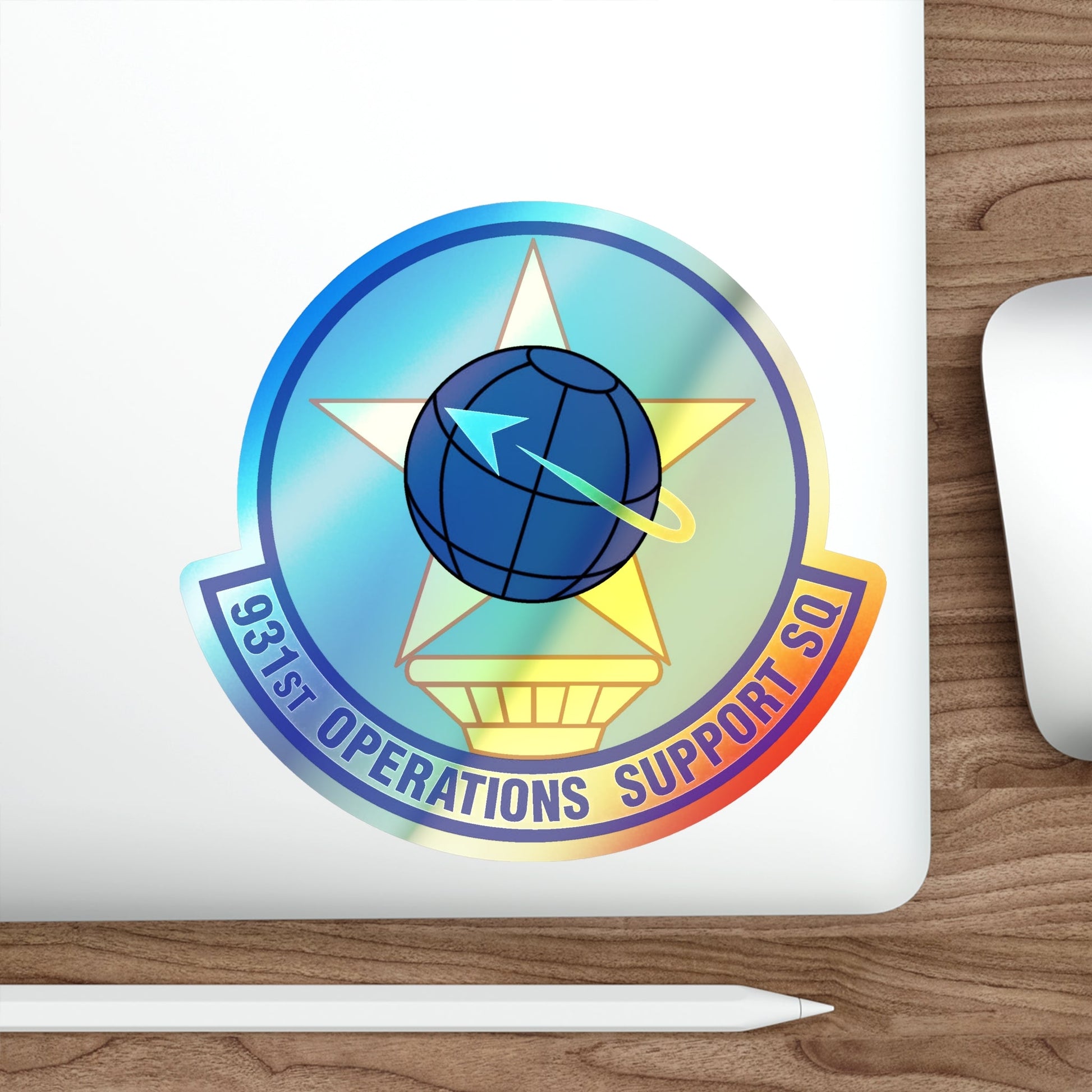 931st Operations Support Squadron (U.S. Air Force) Holographic STICKER Die-Cut Vinyl Decal-The Sticker Space