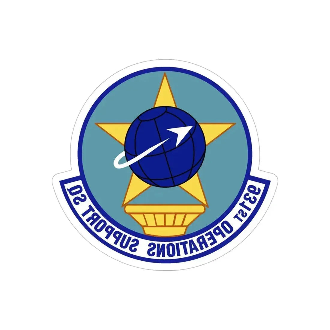 931st Operations Support Squadron (U.S. Air Force) REVERSE PRINT Transparent Die-Cut STICKER - The Sticker Space