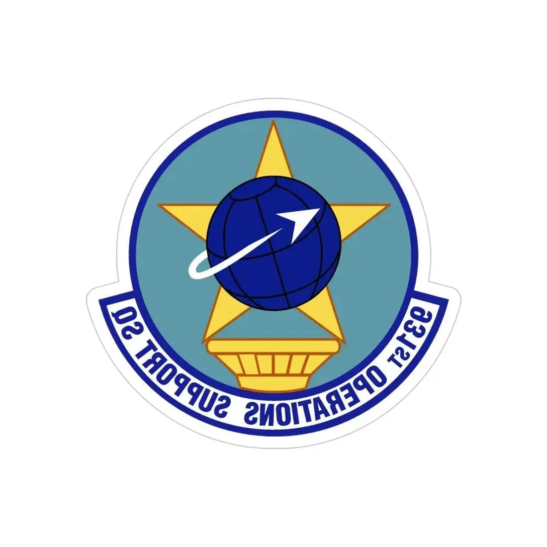 931st Operations Support Squadron (U.S. Air Force) REVERSE PRINT Transparent Die-Cut STICKER - The Sticker Space