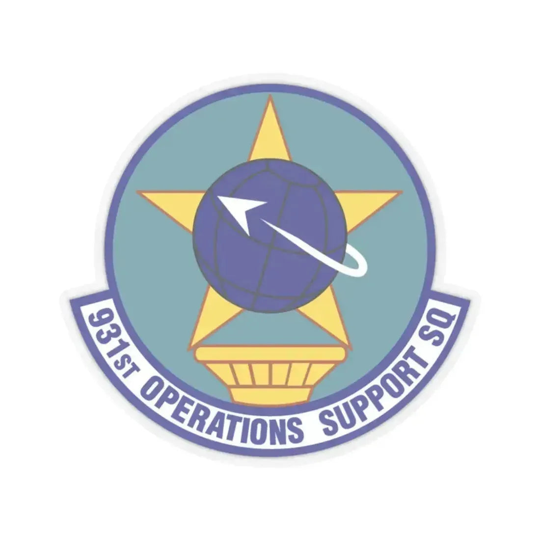 931st Operations Support Squadron (U.S. Air Force) STICKER Vinyl Kiss-Cut Decal 2 Inch Transparent - The Sticker Space