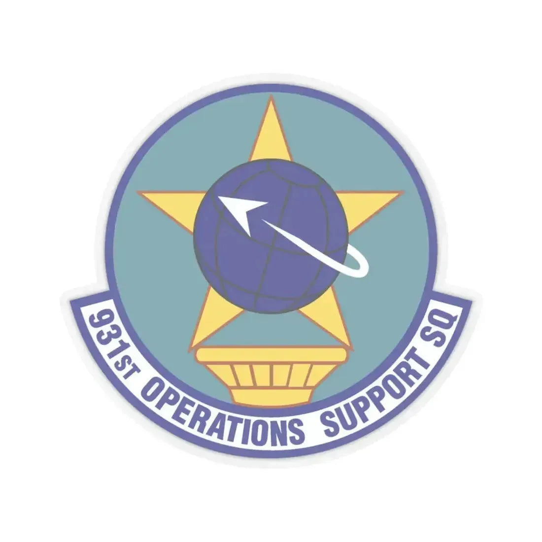 931st Operations Support Squadron (U.S. Air Force) STICKER Vinyl Kiss-Cut Decal 3 Inch Transparent - The Sticker Space