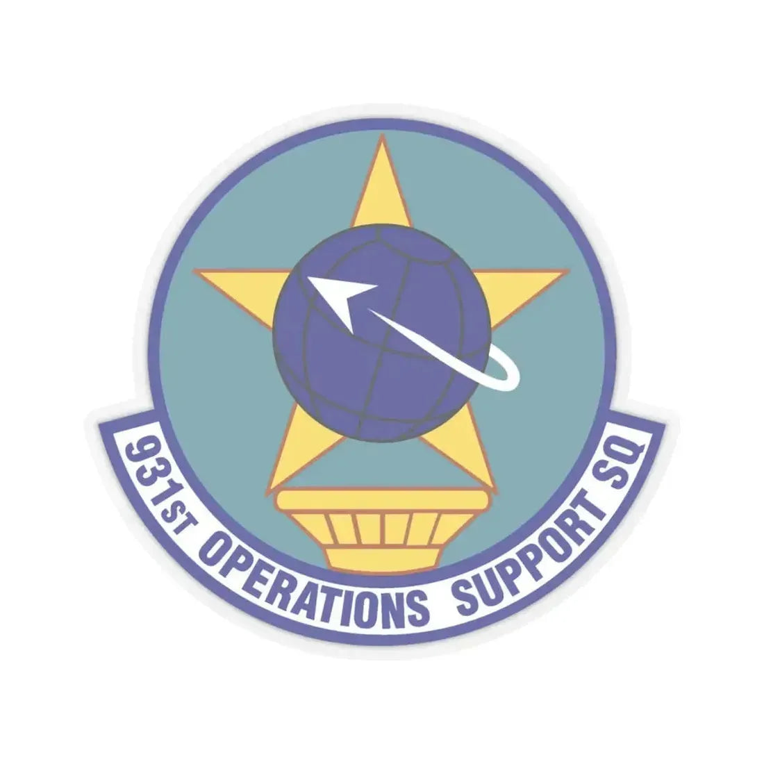 931st Operations Support Squadron (U.S. Air Force) STICKER Vinyl Kiss-Cut Decal 4 Inch Transparent - The Sticker Space