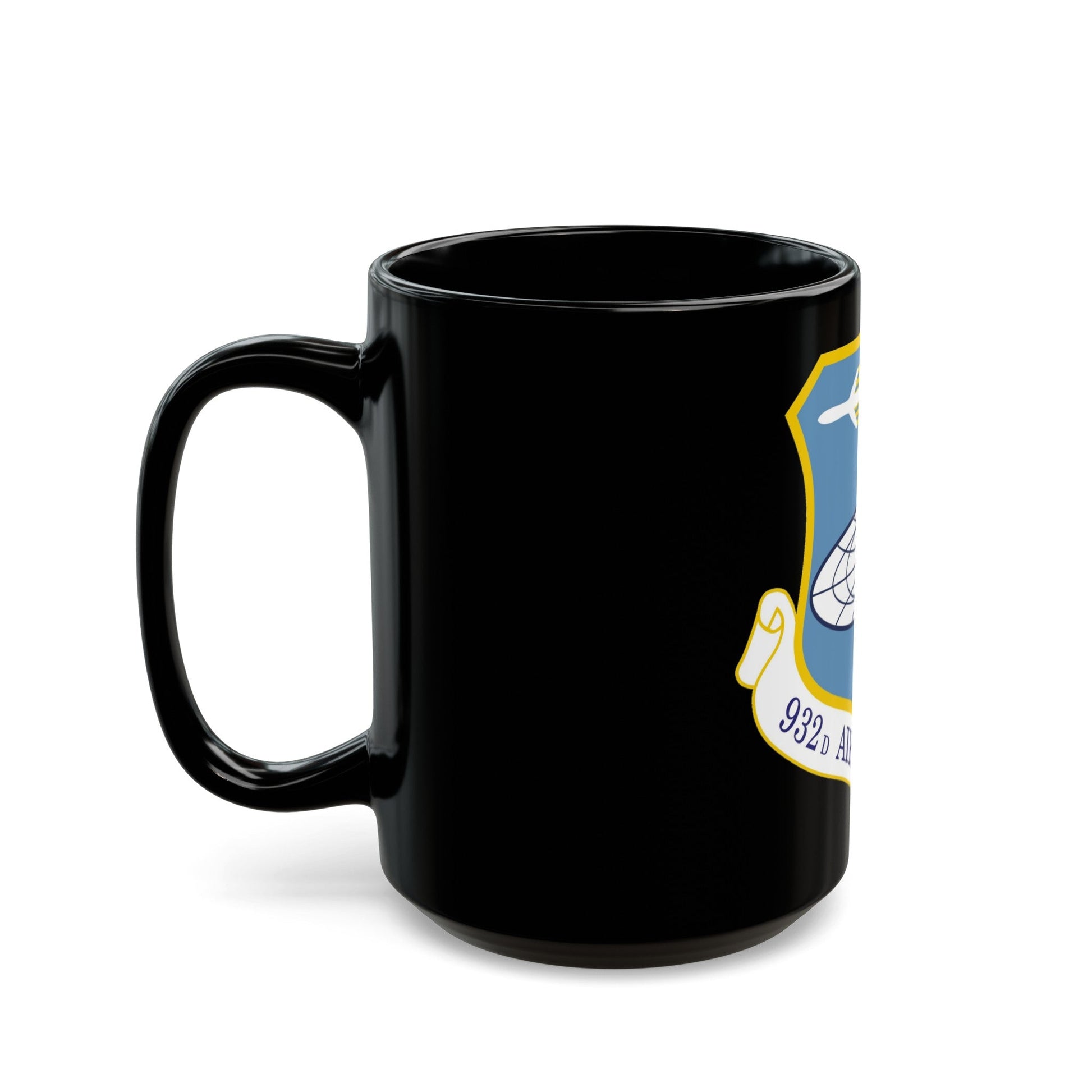 932 Airlift Wing AFRC (U.S. Air Force) Black Coffee Mug-The Sticker Space