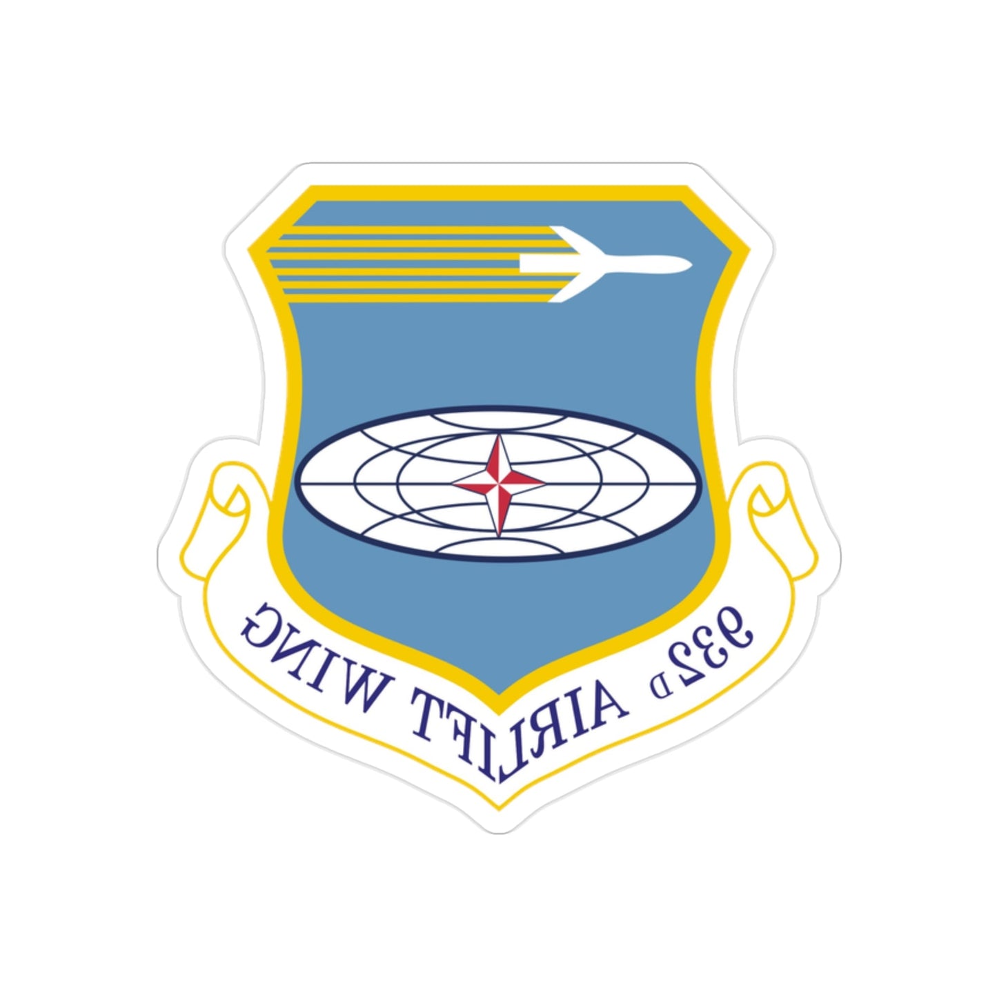 932 Airlift Wing AFRC (U.S. Air Force) REVERSE PRINT Transparent STICKER-2 Inch-The Sticker Space