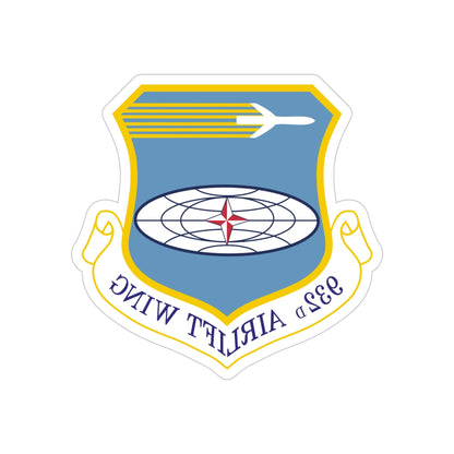 932 Airlift Wing AFRC (U.S. Air Force) REVERSE PRINT Transparent STICKER-5 Inch-The Sticker Space