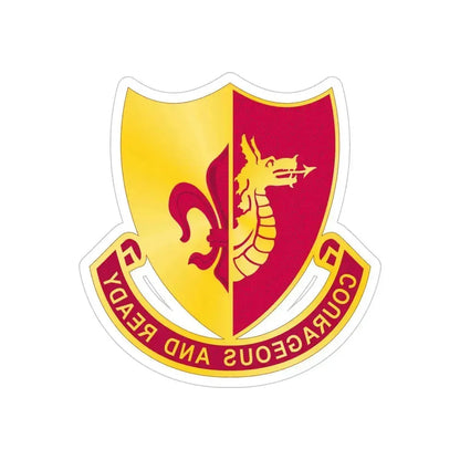 932 Field Artillery Battalion (U.S. Army) REVERSE PRINT Transparent Die-Cut STICKER 6 Inch Die-Cut Transparent - The Sticker Space