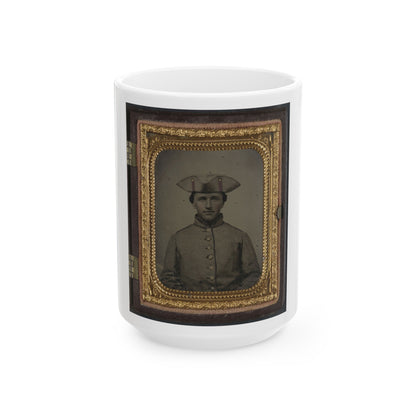 Private Thomas Green Of Co. B, 11th Massachusetts Infantry Regiment In Uniform (U.S. Civil War) White Coffee Mug