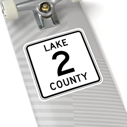 Lake County Route 2 MN (Minnesota) (Road Sign) STICKER Vinyl Kiss-Cut Decal