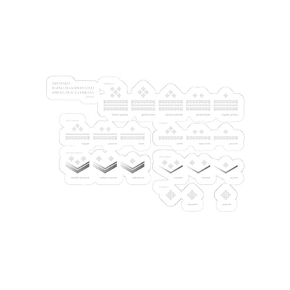 HRZ i PZO činovi (Croatia) (Military Rank) STICKER Vinyl Kiss-Cut Decal