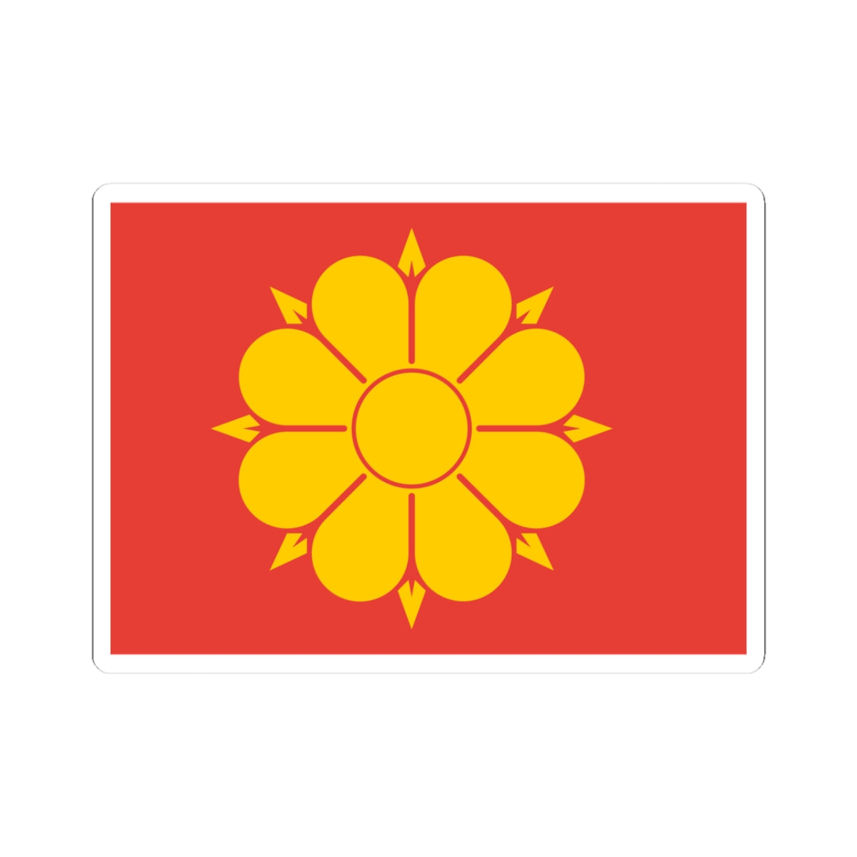 Flag of Trondheim (Norway) STICKER Vinyl Kiss-Cut Decal