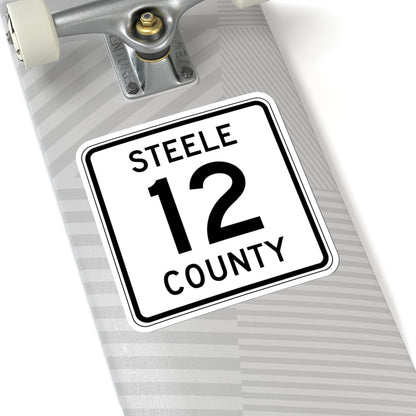 Steele County Route 12 MN (Minnesota) (Road Sign) STICKER Vinyl Kiss-Cut Decal