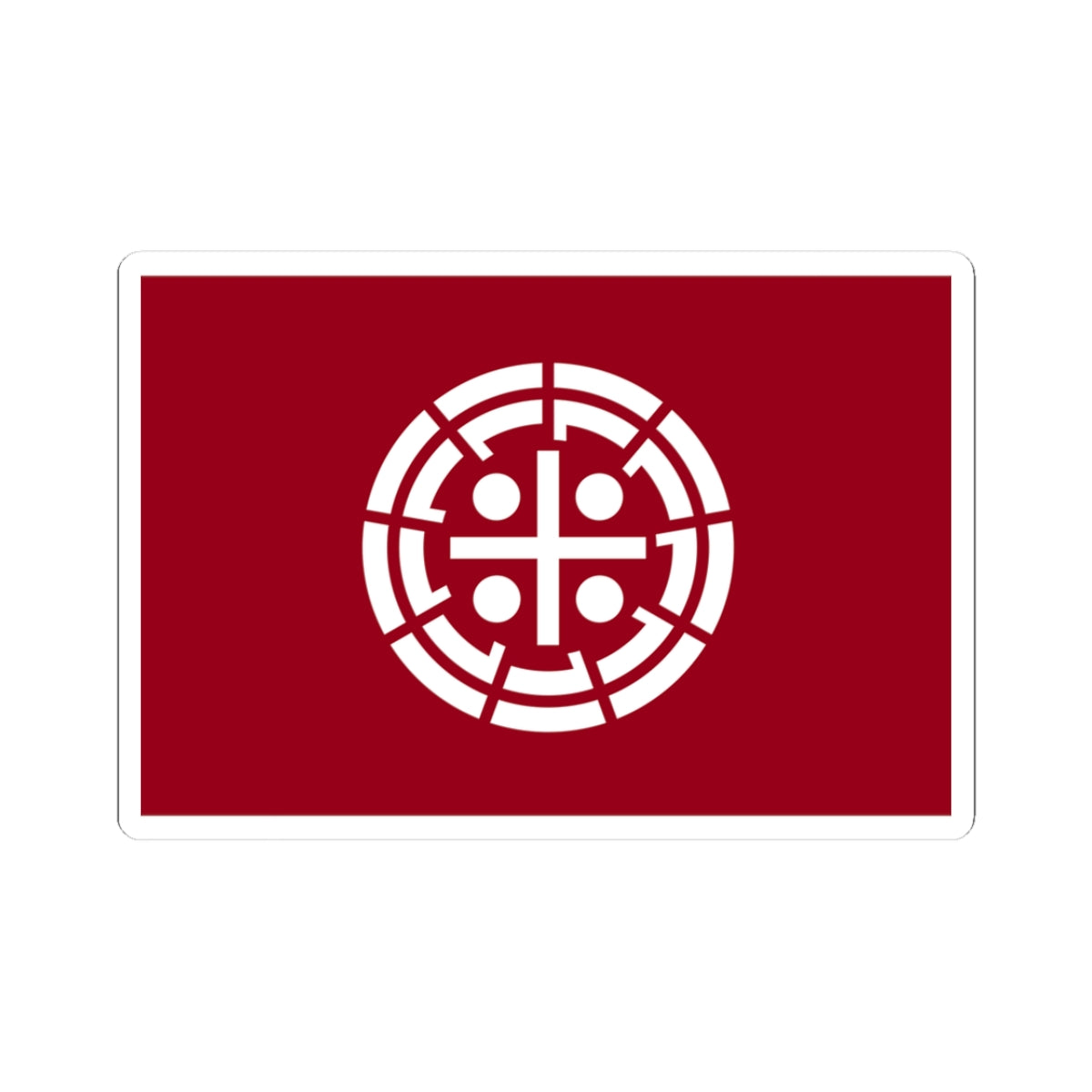 Flag of Kurume Fukuoka (Japan) STICKER Vinyl Kiss-Cut Decal