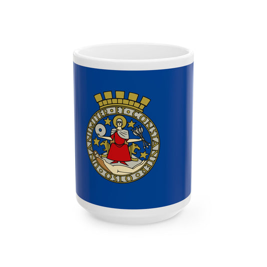 Flag of Oslo Oslo Norway - White Coffee Mug