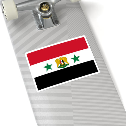 Flag of the Minister of Defense of Syria 1980-2024 (Syria) STICKER Vinyl Kiss-Cut Decal