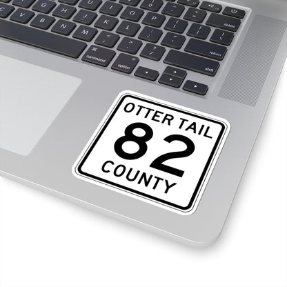 Otter Tail County Route 82 MN (Minnesota) (Road Sign) STICKER Vinyl Kiss-Cut Decal