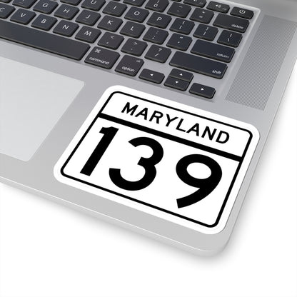 MD Route 139 (Maryland) (Road Sign) STICKER Vinyl Kiss-Cut Decal