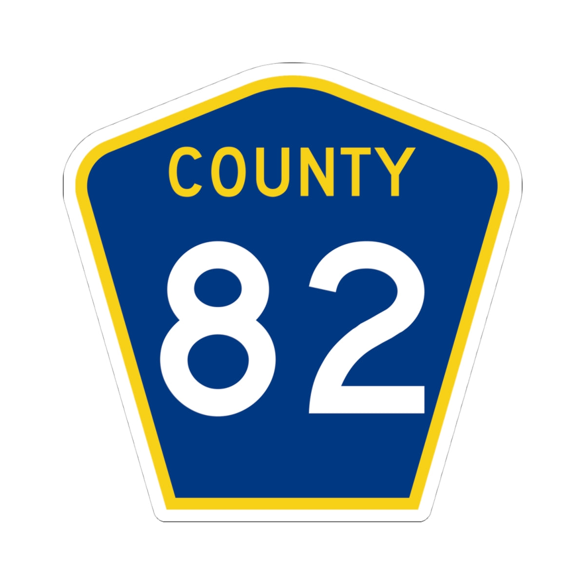County 82 MN (Minnesota) (Road Sign) STICKER Vinyl Kiss-Cut Decal
