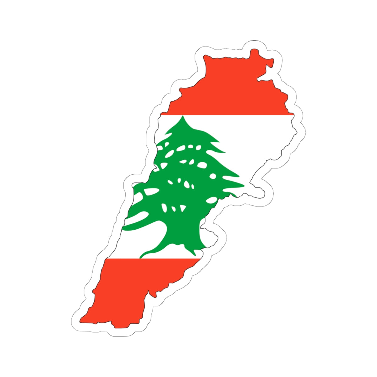 Lebanon stub (Lebanon) STICKER Vinyl Kiss-Cut Decal