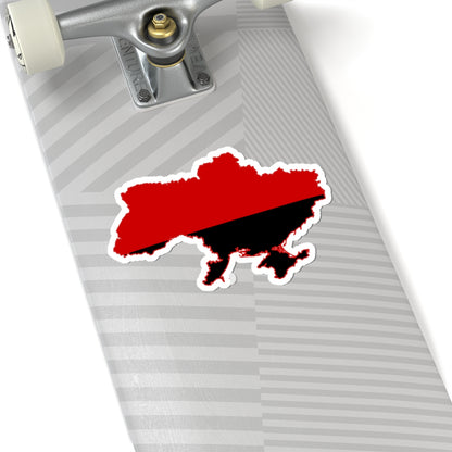 Flag map of Ukraine OUN-r (Ukraine) STICKER Vinyl Kiss-Cut Decal