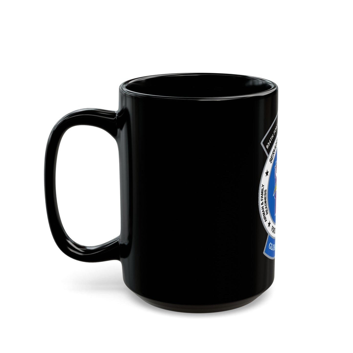 934th Force Support Sq. GLOBAL VIKINGS (U.S. Air Force) Black Coffee Mug-The Sticker Space