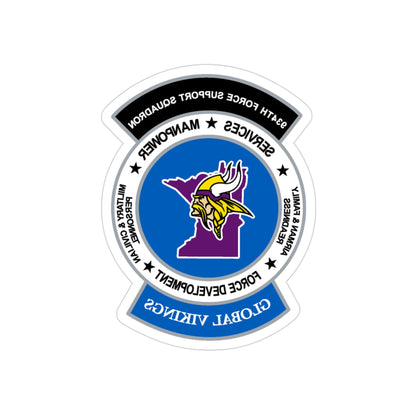 934th Force Support Sq. GLOBAL VIKINGS (U.S. Air Force) REVERSE PRINT Transparent STICKER-3 Inch-The Sticker Space