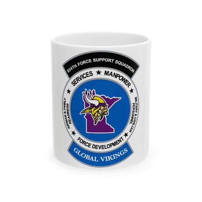 934th Force Support Sq. GLOBAL VIKINGS (U.S. Air Force) White Coffee Mug-11oz-The Sticker Space