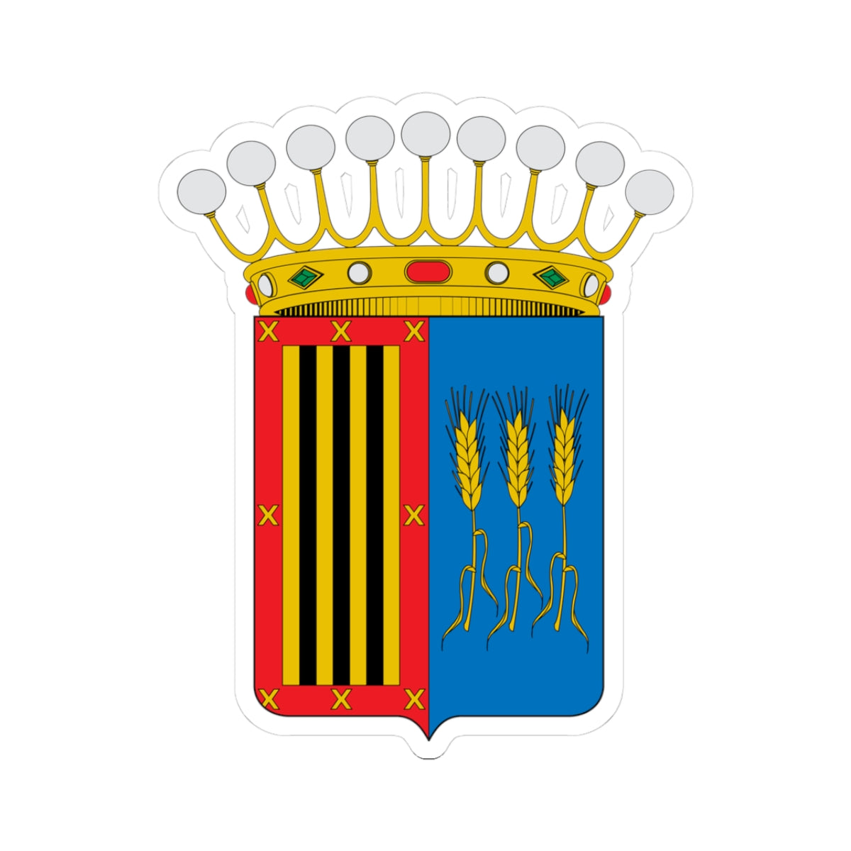 Escudo de Farlete (Spain) (Coat of Arms) STICKER Vinyl Kiss-Cut Decal