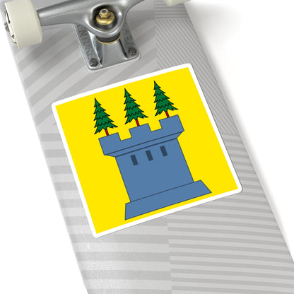 CHE Laupen ZH 1667 Flag (Switzerland) STICKER Vinyl Kiss-Cut Decal