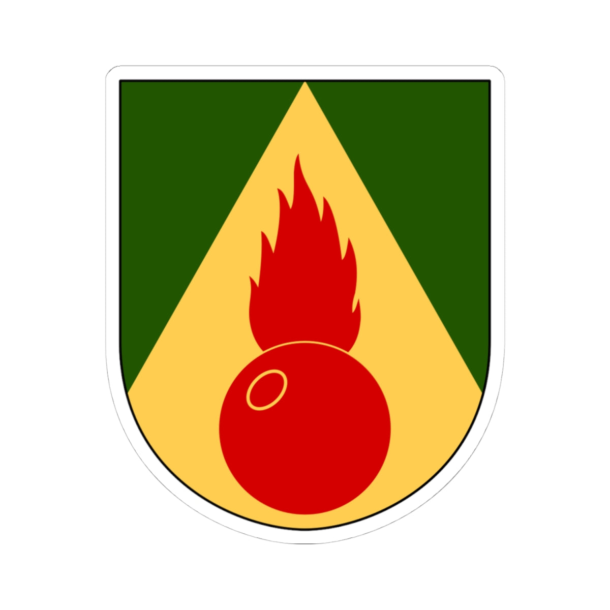 Artilleriregementet 913. kompaniet vapen (Sweden) (Coat of Arms) STICKER Vinyl Kiss-Cut Decal