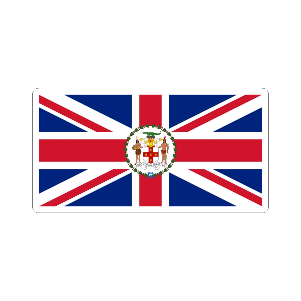 Flag of the Governor of Jamaica 1957-1962 (Jamaica) STICKER Vinyl Kiss-Cut Decal