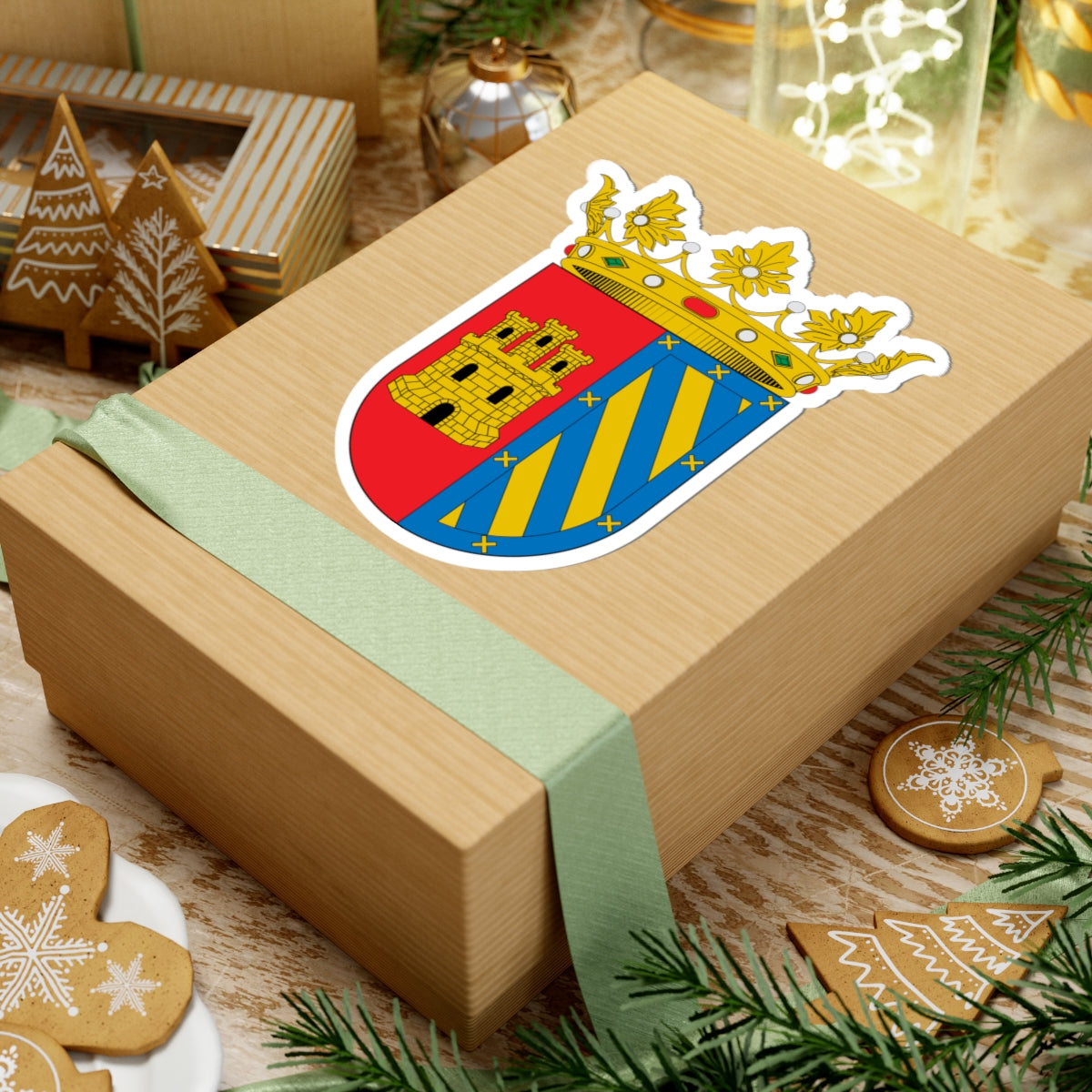 Escudo de Andilla (Spain) (Coat of Arms) STICKER Vinyl Kiss-Cut Decal