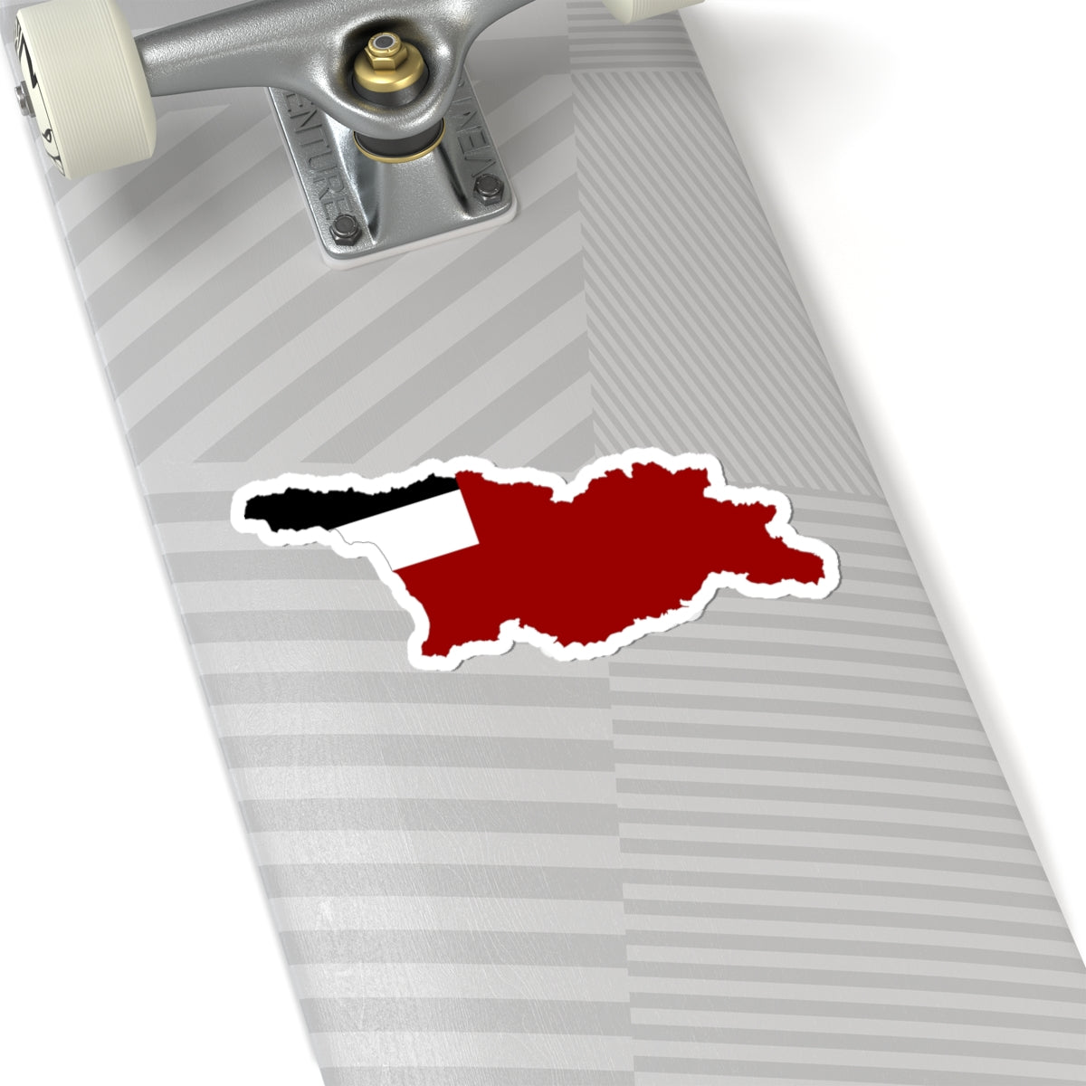 Flag map of Georgia 1990-2004 (Georgia) STICKER Vinyl Kiss-Cut Decal