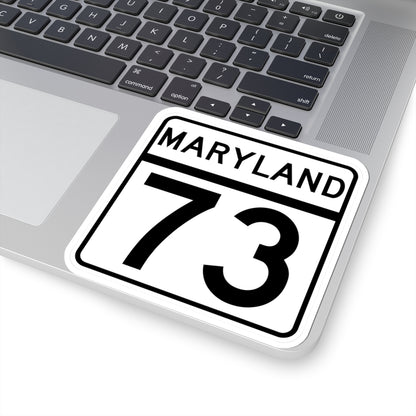 MD Route 73 (Maryland) (Road Sign) STICKER Vinyl Kiss-Cut Decal