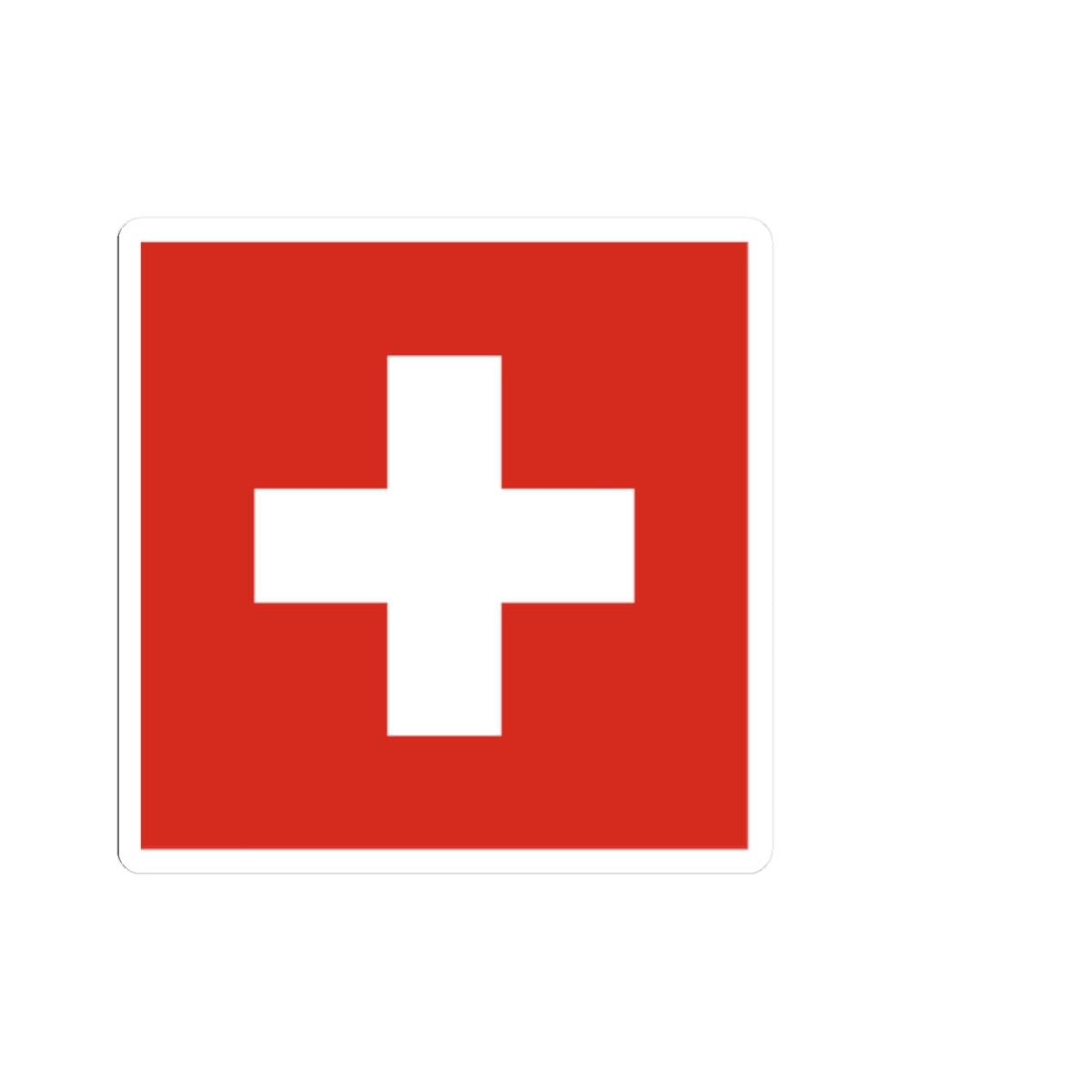 Flag of Switzerland with spacing (Switzerland) STICKER Vinyl Kiss-Cut Decal