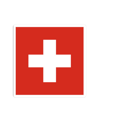 Flag of Switzerland with spacing (Switzerland) STICKER Vinyl Kiss-Cut Decal
