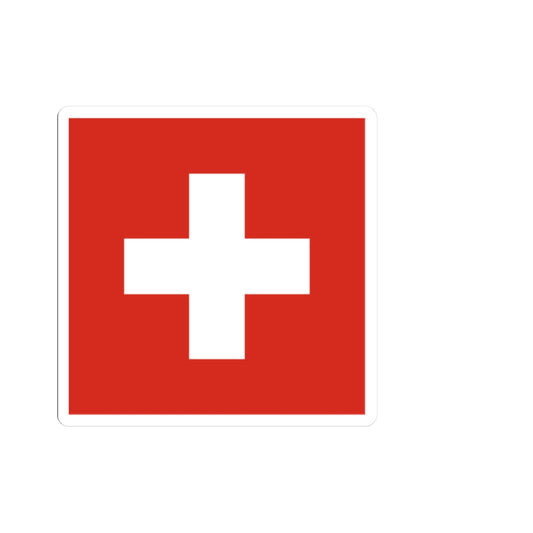Flag of Switzerland with spacing (Switzerland) STICKER Vinyl Kiss-Cut Decal