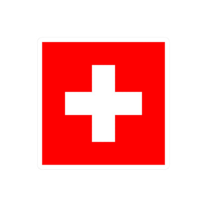 Flag of Switzerland 2-16-2 (Switzerland) STICKER Vinyl Kiss-Cut Decal