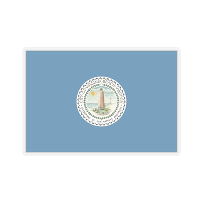 Flag of Virginia Beach, Virginia - STICKER Vinyl Kiss-Cut Decal