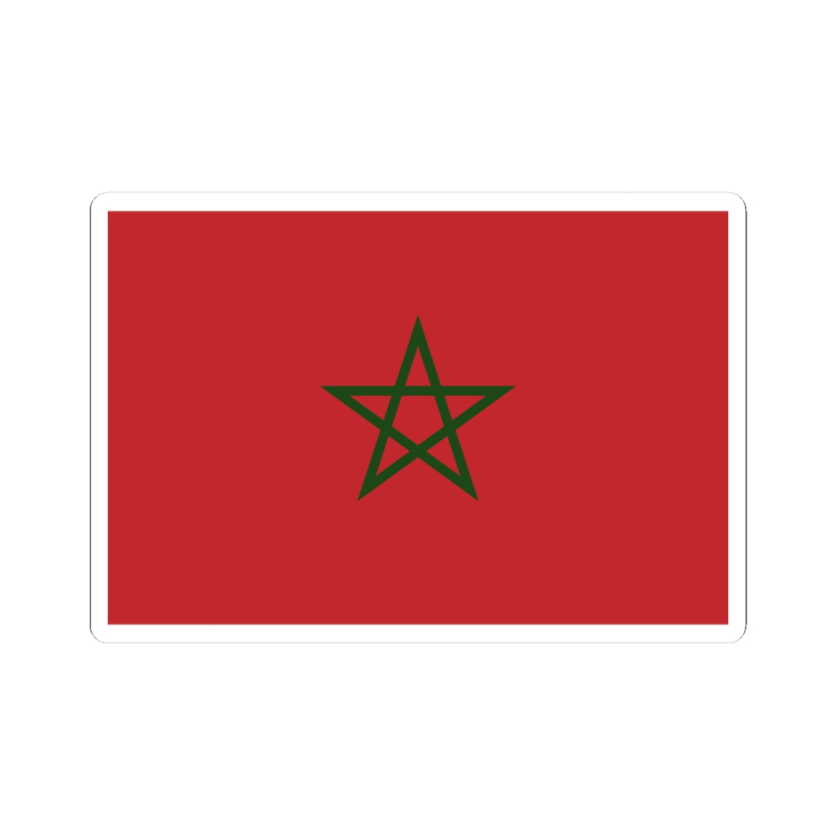 Flag of Morocco palm leaf (Morocco) STICKER Vinyl Kiss-Cut Decal