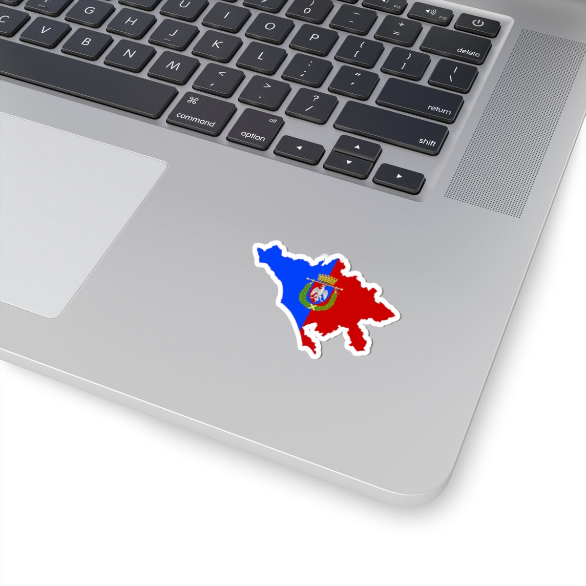 Flag map of the Province of Rome (Italy) STICKER Vinyl Kiss-Cut Decal