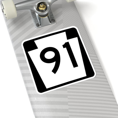 PA-91 (Pennsylvania) (Road Sign) STICKER Vinyl Kiss-Cut Decal