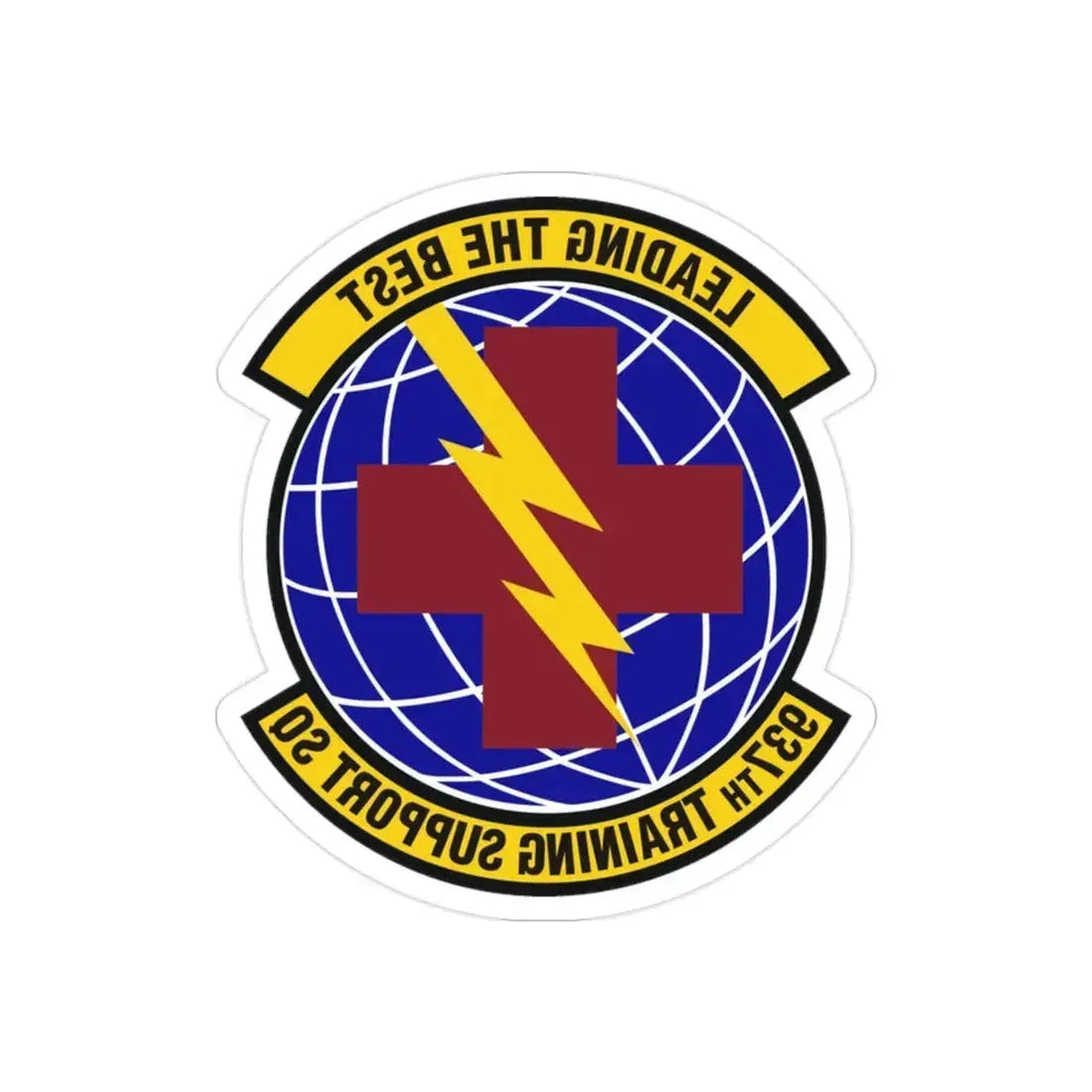 937th Training Support Squadron (U.S. Air Force) REVERSE PRINT Transparent Die-Cut STICKER - The Sticker Space