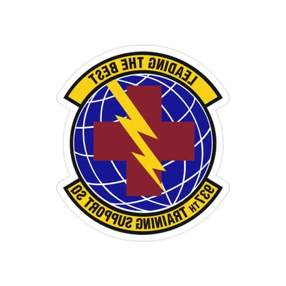 937th Training Support Squadron (U.S. Air Force) REVERSE PRINT Transparent Die-Cut STICKER - The Sticker Space