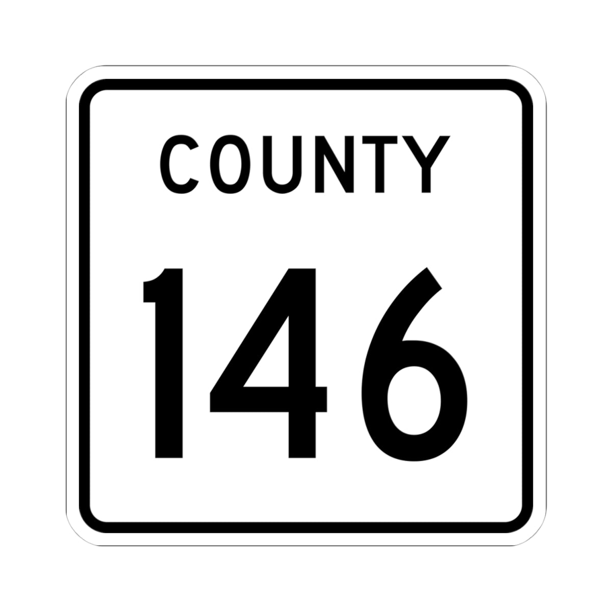 County 146 square (Minnesota) (Road Sign) STICKER Vinyl Kiss-Cut Decal