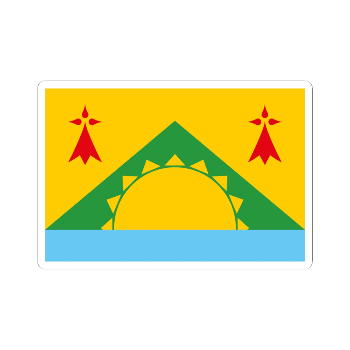 Bidar District Flag (France) STICKER Vinyl Kiss-Cut Decal