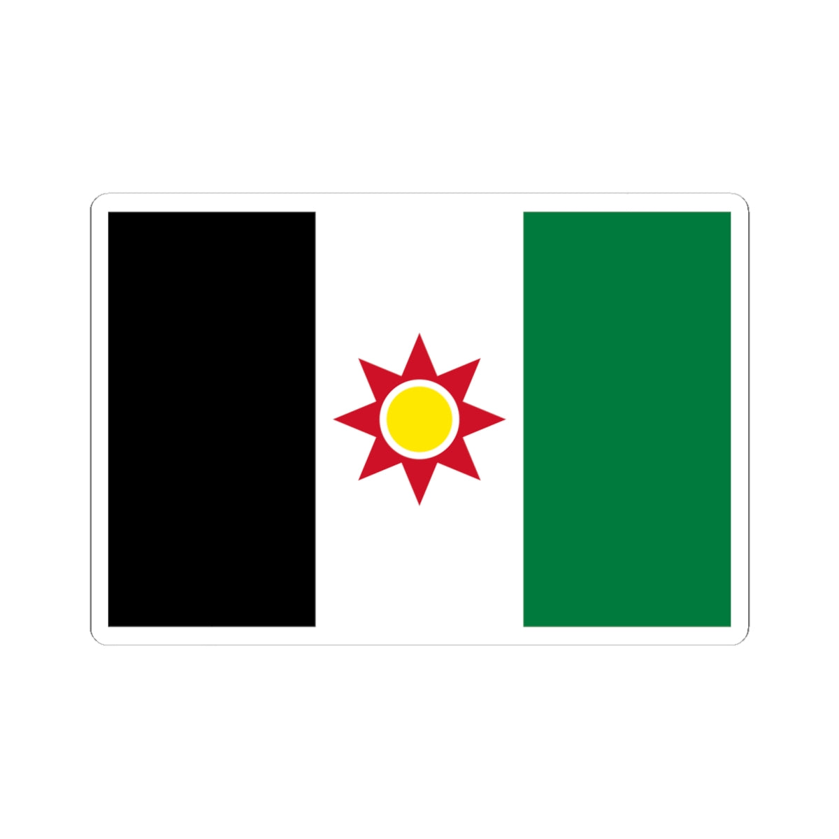 Flag of Iraq 1959-1963 3-2 (Iraq) STICKER Vinyl Kiss-Cut Decal