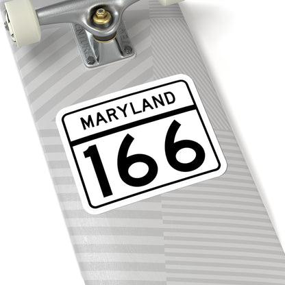 MD Route 166 (Maryland) (Road Sign) STICKER Vinyl Kiss-Cut Decal